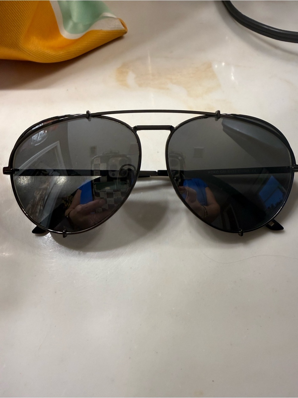 Diff Eyewear Women's KOKO Gunmetal with silver mirrored lensesAviator Sunglasses